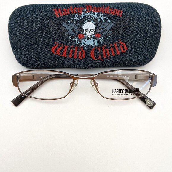 🕶️NEW! Harley-Davidson HD395 GUN Eyeglasses 54/18 140 /KA1🕶️​ - Picture 1 of 7